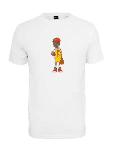 Mister Tee Tricou Employee maro / galben / roșu alb