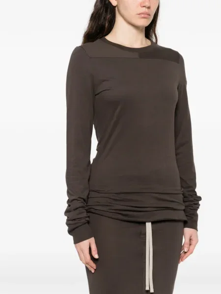 Tricou Moncler + Rick Owens lung maro
