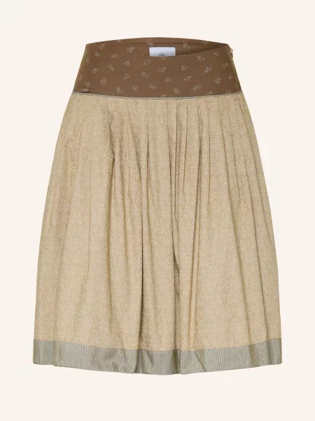 Hammerschmid Krojová Sukně Passau S Plisováním světle / khaki zelená