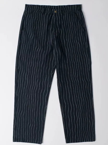 By Parra spodnie Meandering w fasonie chinos granatowy