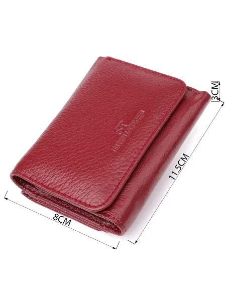 Кожаный кошелек St Leather Accessories бордовый