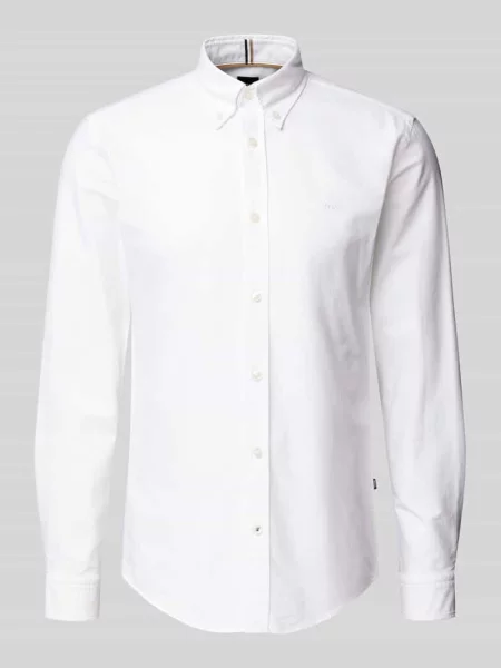 Koszula biznesowa o kroju z kołnierzykiem typu button down model ‘Roan’ biała
