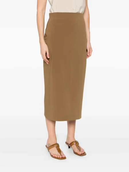 Fustă tip creion Alberta Ferretti de lână verde