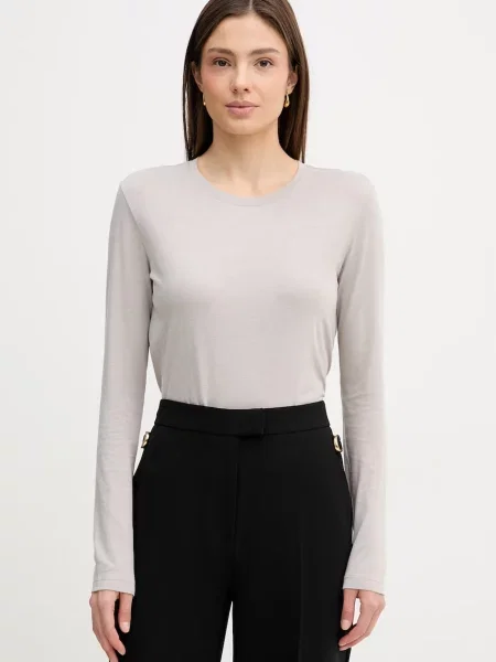 Majica z dolgimi rokavi Sisley siva