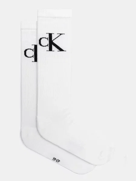 Чорапи Calvin Klein Jeans 2 чифта бяло