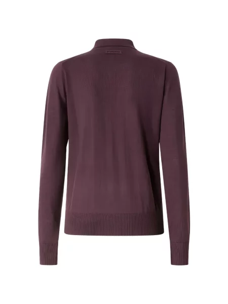 Vunena polo majica Pinko ljubičasta