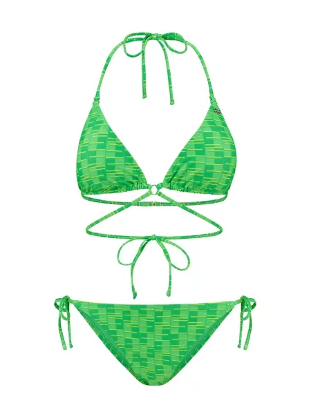 Shiwi Costum de baie două piese Liz / verde / verde deschis galben