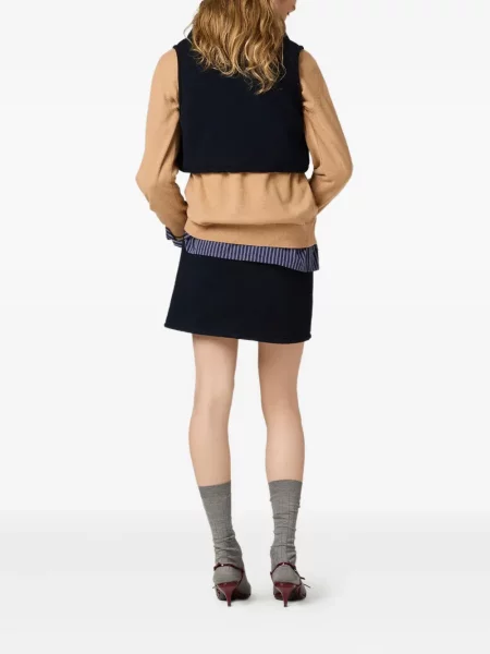 Hanorac din fleece Miu Miu din fleece albastru