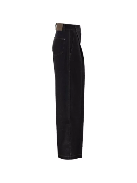 Blugi Max Mara cu picior lat negru