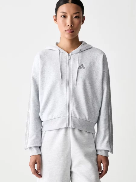 Adidas hanorac cu glugă pentru femei cu Essentials gri