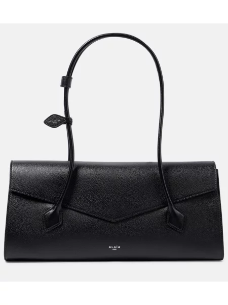 Usnjena torbica Alaia črna