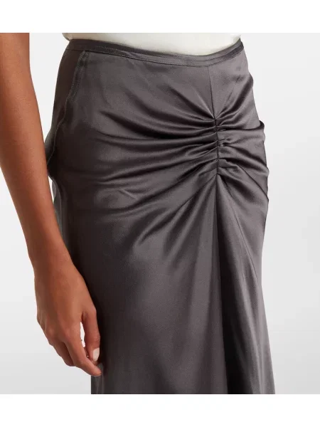 Fustă midi Victoria Beckham alb