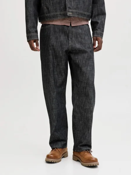 JACK & JONES Džínsy JJIALEX JJORIGINAL denim čierny