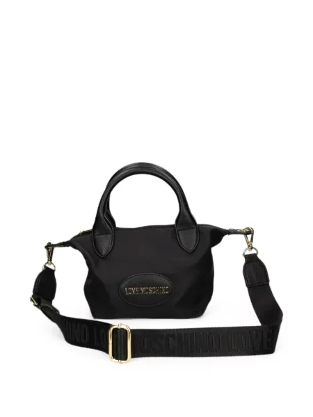 Шопинг чанта Love Moschino с автограф черно