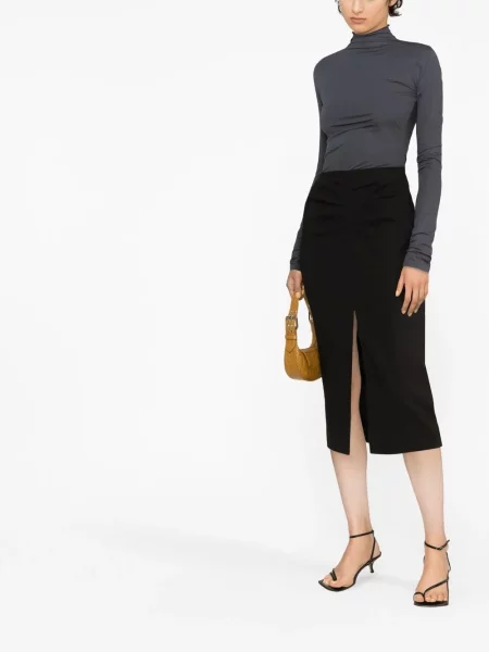 Πλισέ φούστα pencil Isabel Marant μαύρο