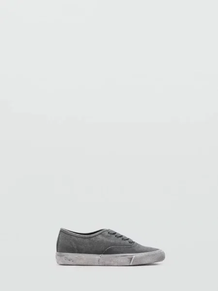 Buty sportowe z efektem zużycia Dzieci 33 MANGO KIDS szary