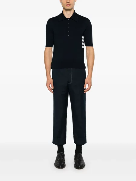 Polo Thom Browne tricotate albastru
