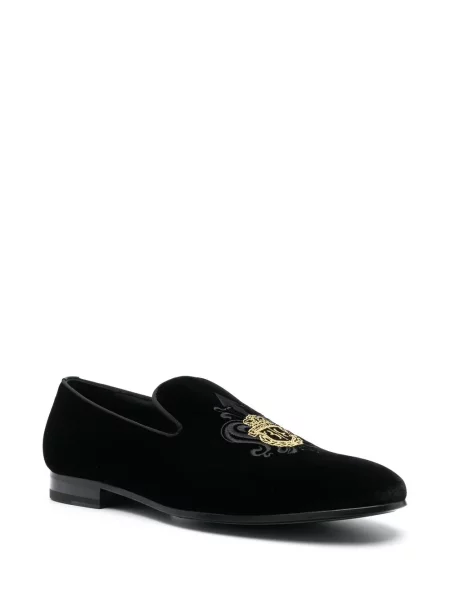Loaferiai Billionaire velvetinės juoda