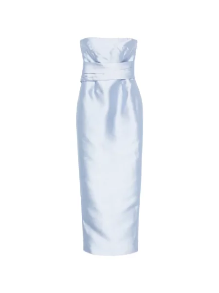 Rochie maxi Solace London fără bretele albastru
