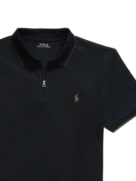 Șapcă Polo Ralph Lauren de mătase cu broderie cu dungi negru