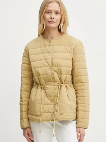 BOSS geaca femei de tranzitie verde