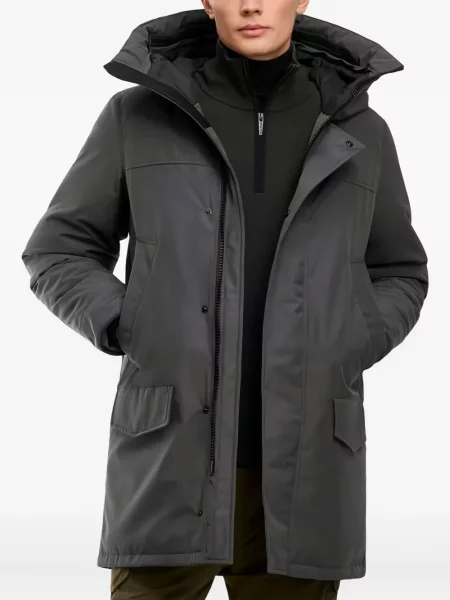 Geacă Canada Goose cu glugă gri