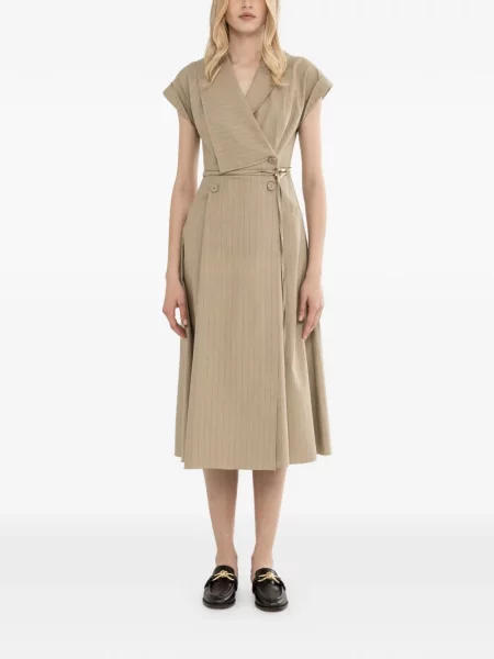 Rochie midi Nissa cu dungi de costum