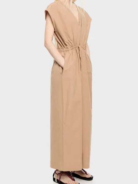 Лляний комбінезон Bimba Y Lola бежевий