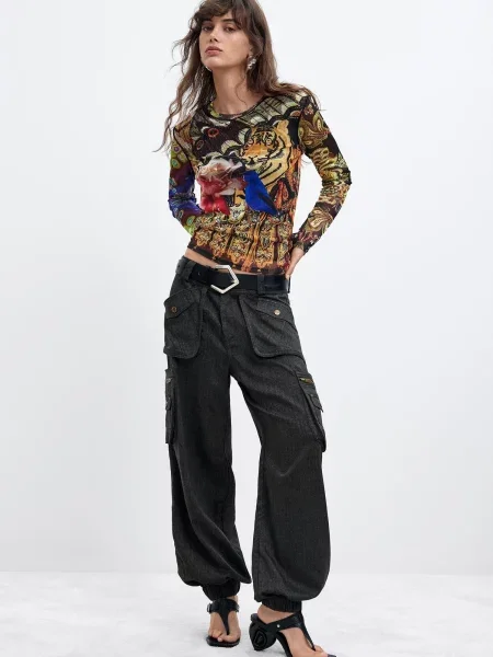Desigual Tričko M. C. Lacroix zmiešané farby