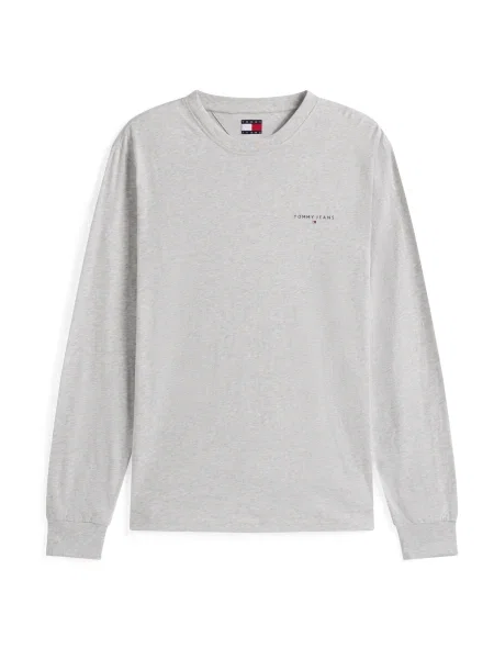 Majica z dolgimi rokavi Tommy Jeans siva