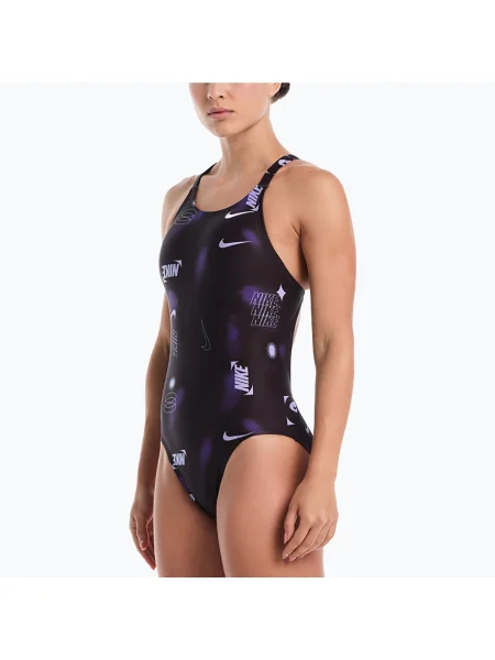 Costum de baie întreg pentru femei Nike Hydrastrong Fastback purple violet