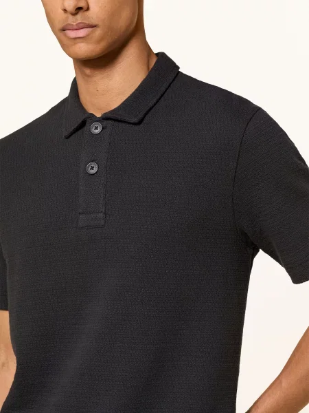 Marc O'polo Koszulka Polo Z Dżerseju O Kroju Regular Fit schwarz czarna