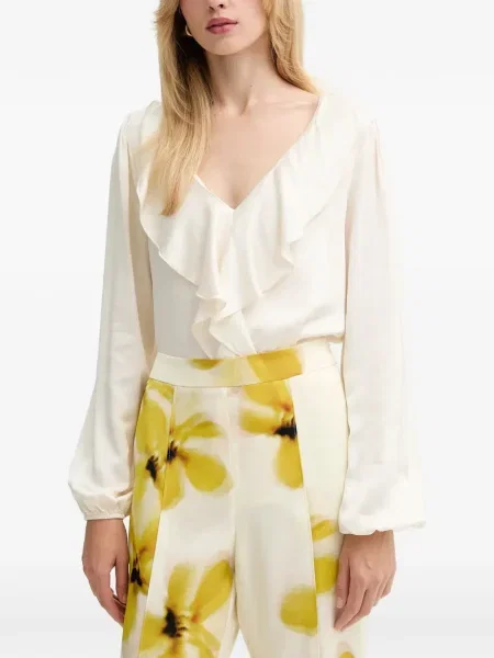 Bluză Fracomina cu decolteu în V cu volane