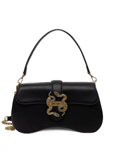 Geanta crossbody Just Cavalli cu autograf negru