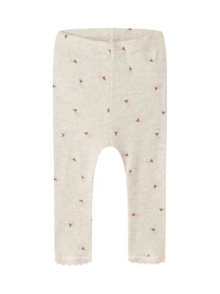 NAME IT Leggings NBFLaurel amestecat / maro / roz pastel bej