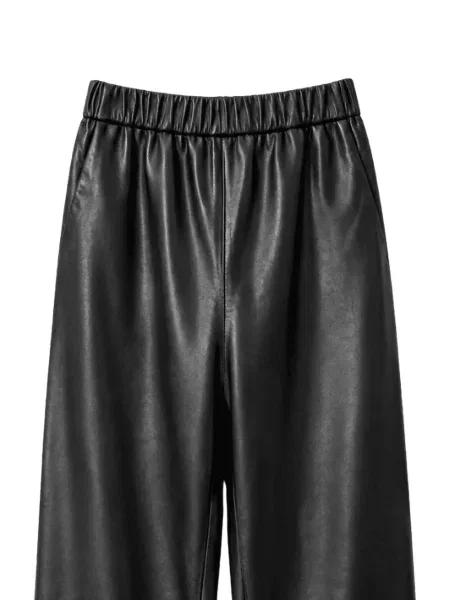 Pantaloni Dusan din piele negru