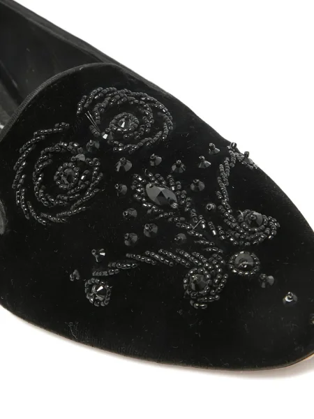 Pantofi loafer Rene Caovilla de catifea negru