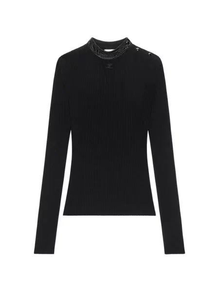 Gulerat tricou Courreges negru