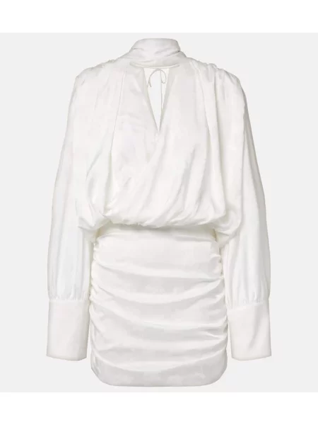 Fular Rotate din satin alb