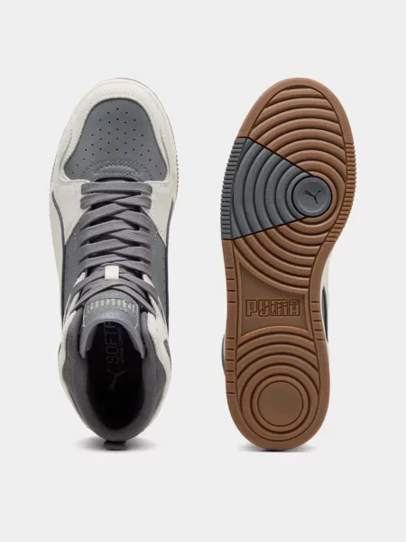 Кожаные кеды Puma серые