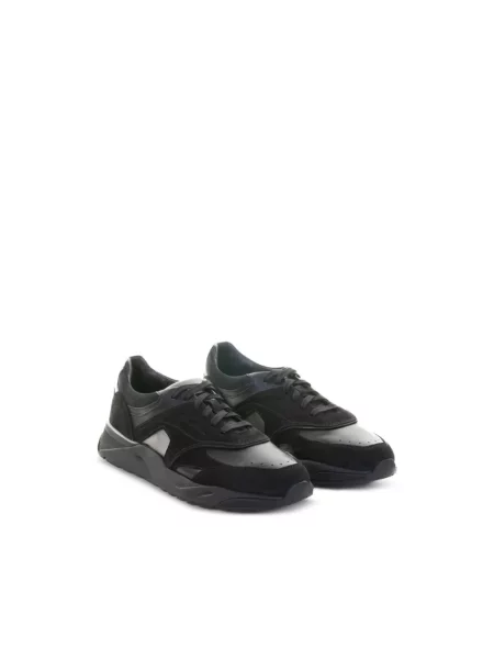 Sneakersy Santoni skórzane czarne