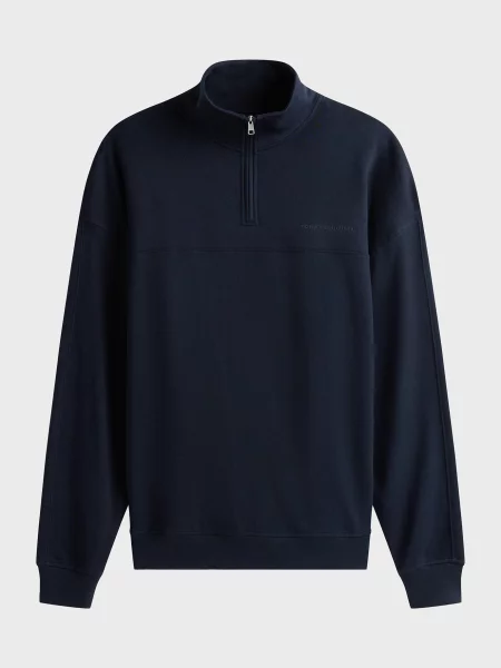 Свитер Tommy Hilfiger на полумолнии синий