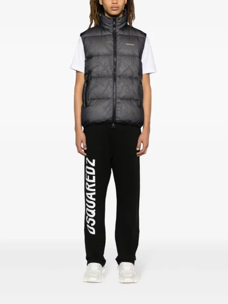 Kamizelka puffer Dsquared2 z autografem niebieska