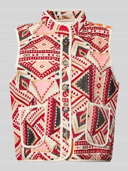 Kamizelka ze stójką model ‘Cairo’ Lollys Laundry czerwona