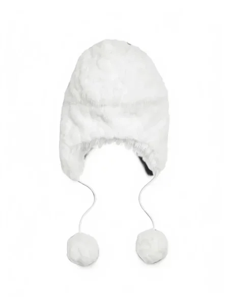 Căciulă Juicy Couture cu pompoane alb