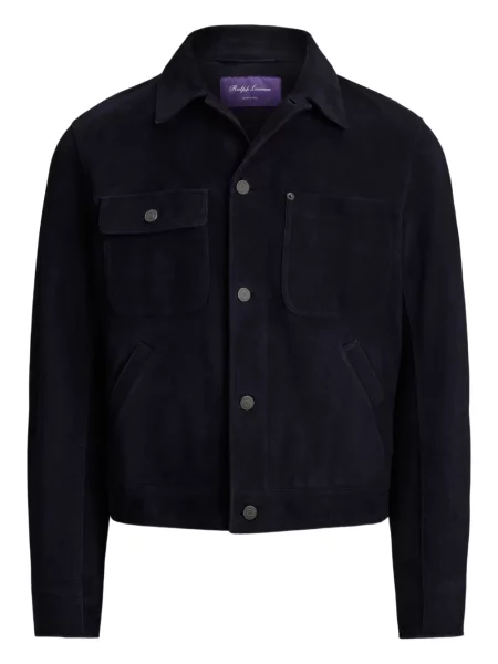 Kožna jakna Ralph Lauren Purple Label plava