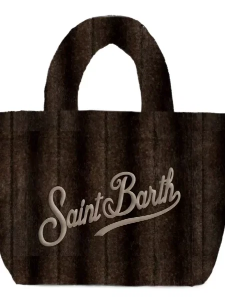 Шопинг чанта Mc2 Saint Barth бродирана кафяво