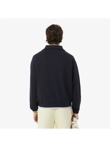 Lacoste Bluza Half Zip Loose Fit czarna