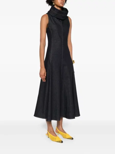 Rochie fără mâneci Jacquemus fără mâneci de costum albastru