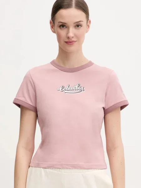 Columbia tričko Rolling Bend růžové